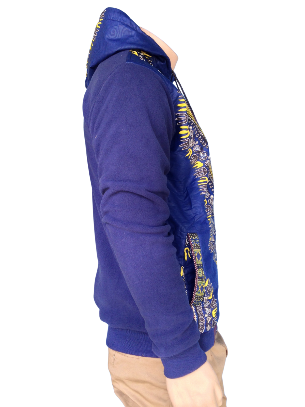 Hoodie Fleece Dashiki Blue