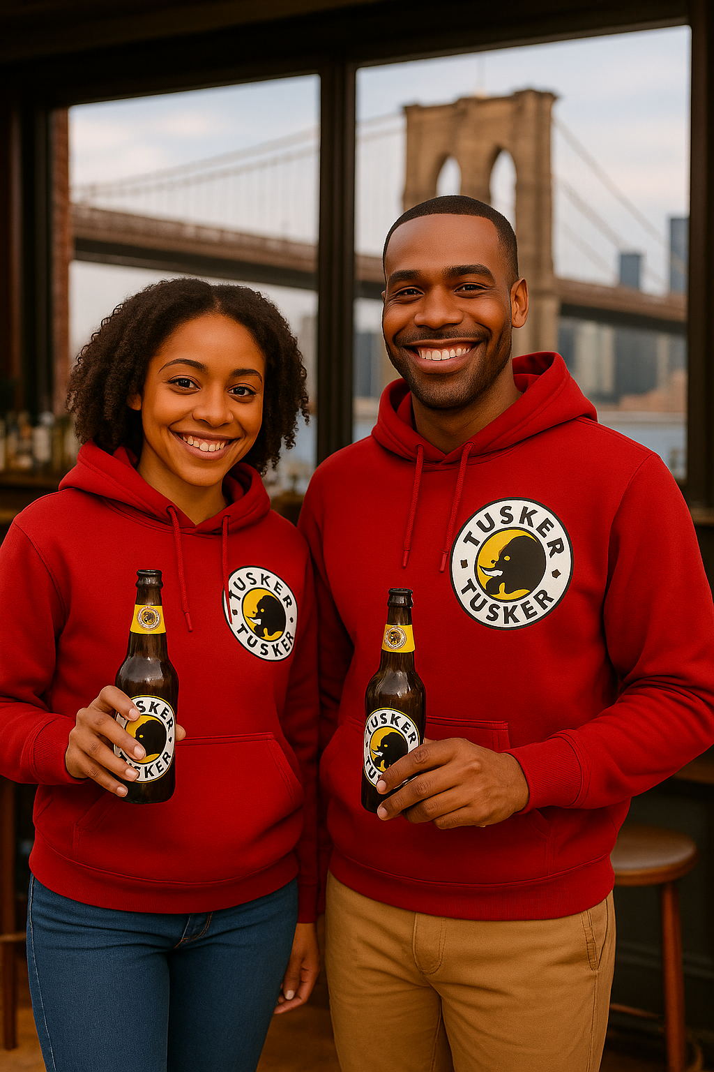 Hoodie Tusker Beer Red