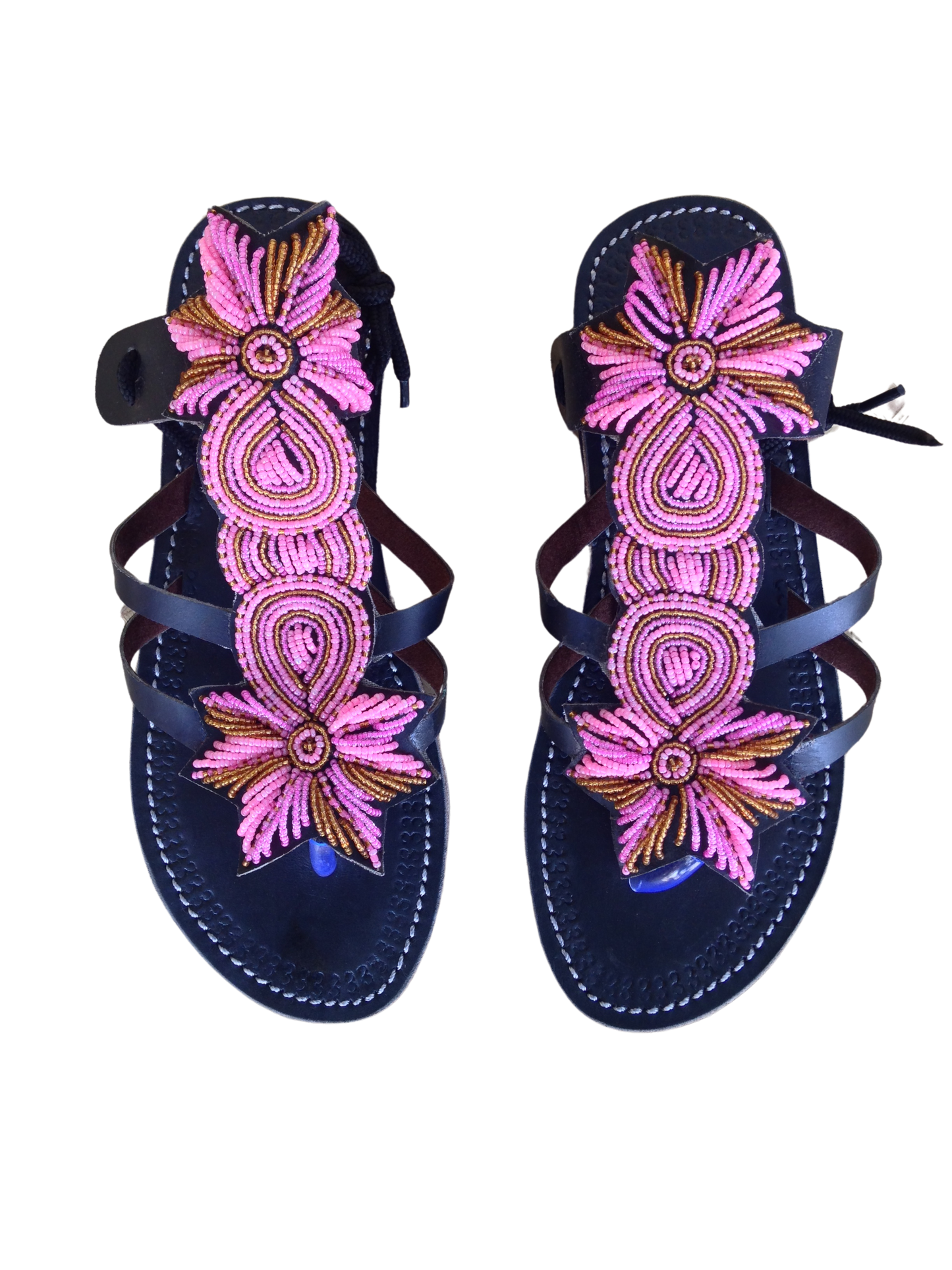 Sandals Gladiator Blue Gold