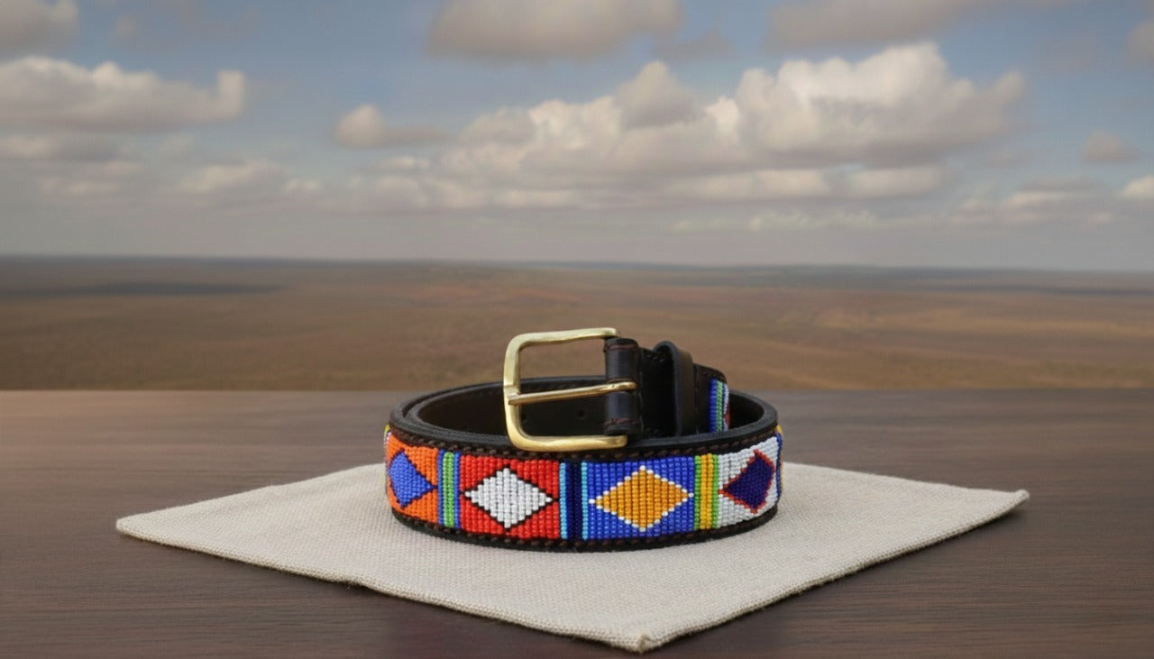 Beaded Leather Belts
