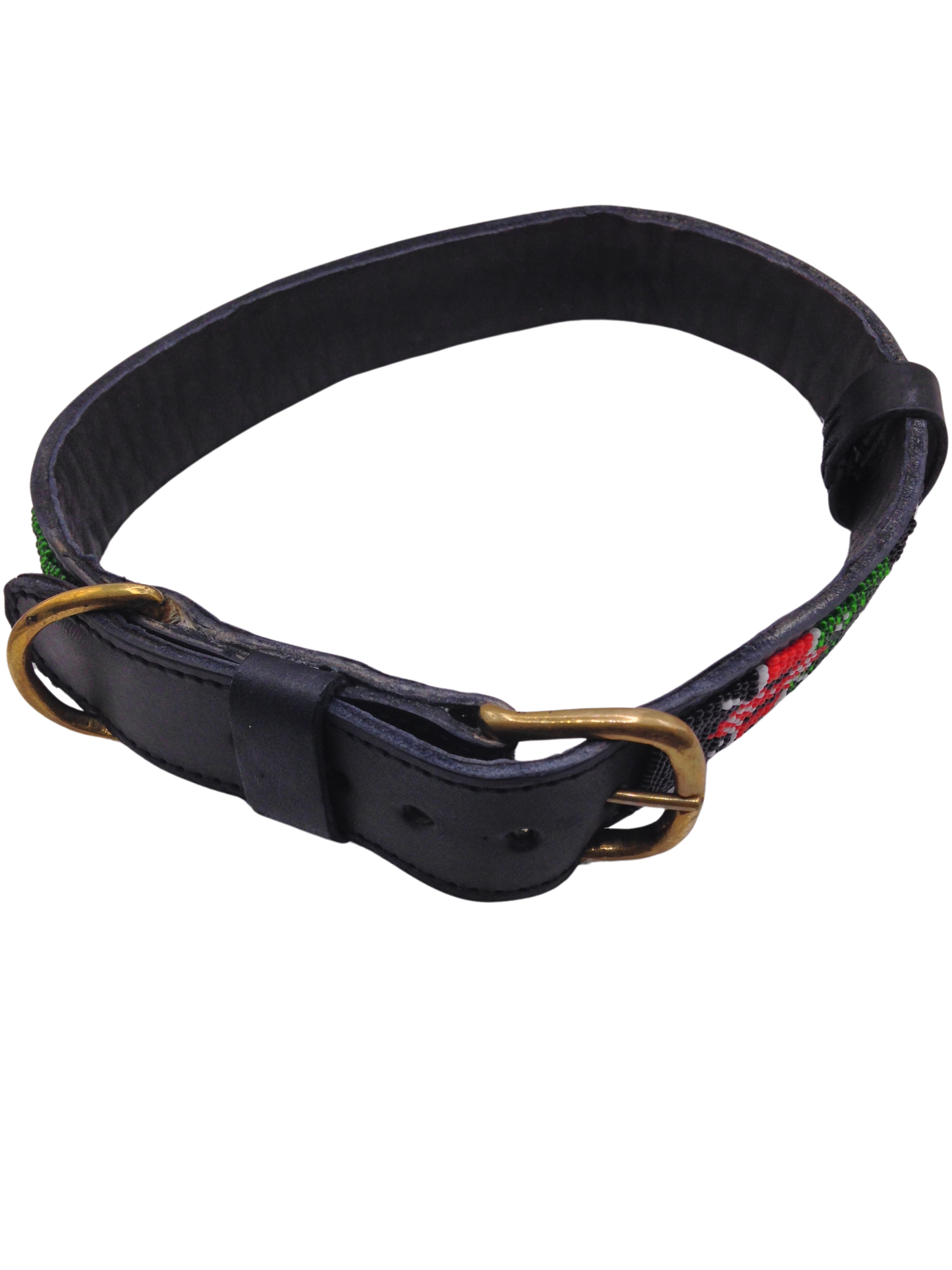 Handcrafted Maasai Dog Collar - Kenya Flag