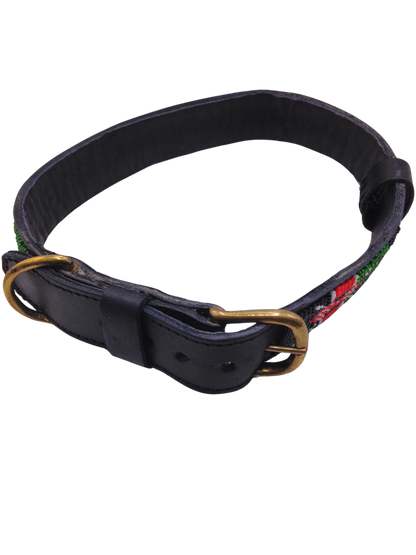 Handcrafted Maasai Dog Collar - Kenya Flag