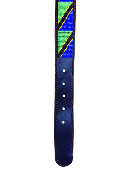 Handcrafted Maasai Belt - Tanzania Flag
