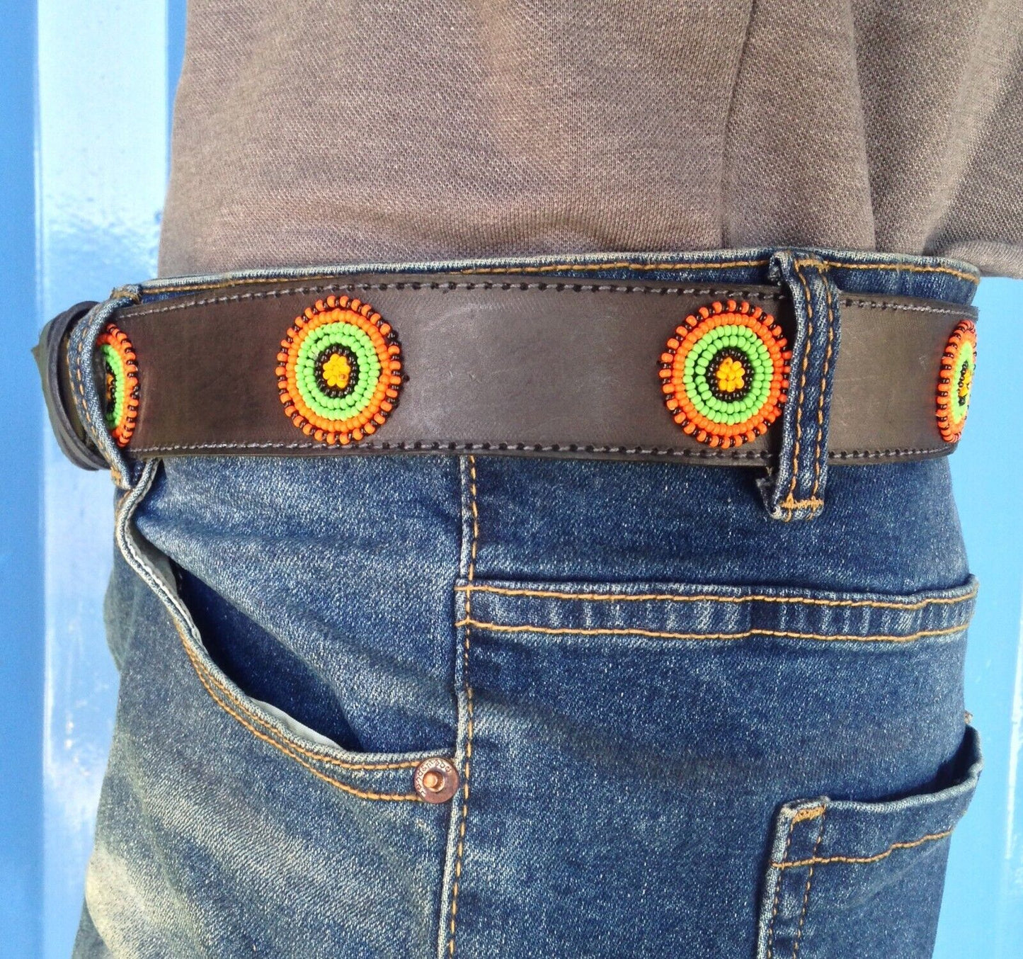 Handcrafted Maasai Belt - Colorful Circles