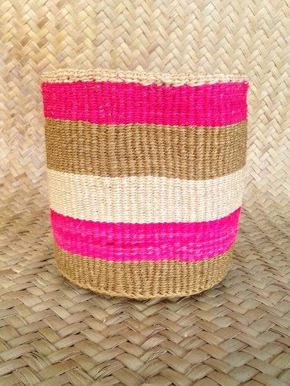 Sisal Storage Planter 8 in /20.3 cm Pink