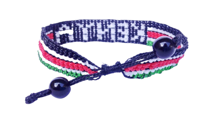 Bracelet Beaded Kenyan Flag Adjustable