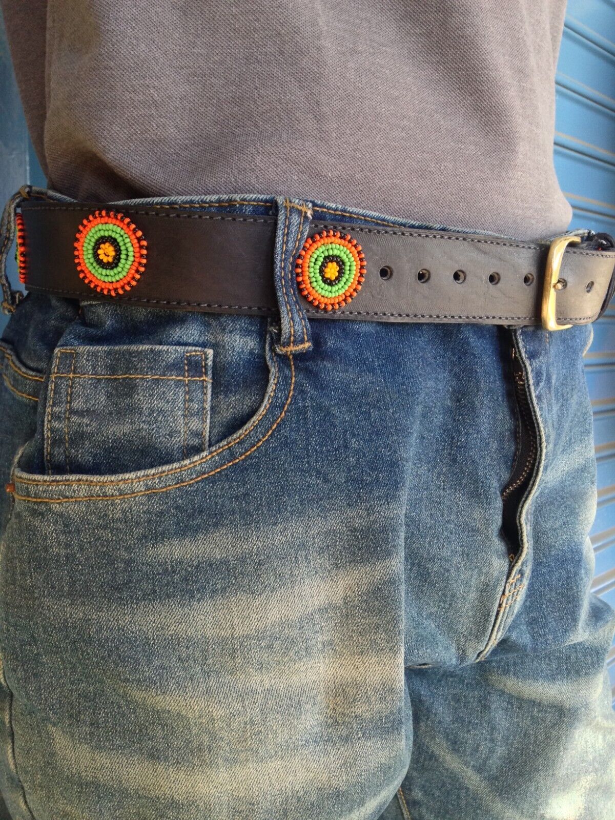 Handcrafted Maasai Belt - Colorful Circles