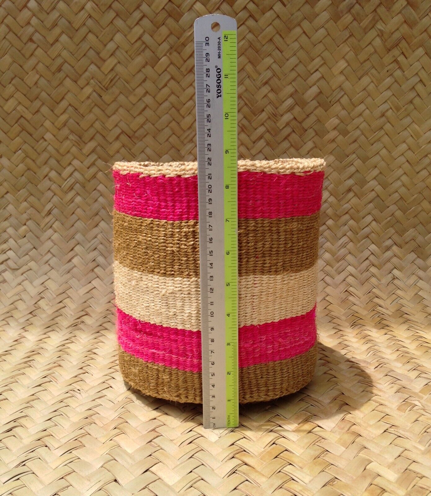 Sisal Storage Planter 8 in /20.3 cm Pink