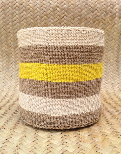 Sisal Storage Planter 10.5 in/27 cm Multicolored