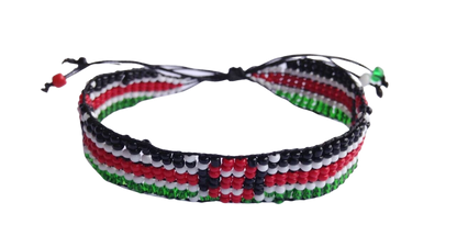 Bracelet Beaded Kenyan Flag Adjustable