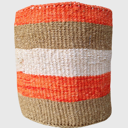 Sisal Storage Planter 10.5 in/ 27 cm Multicolored