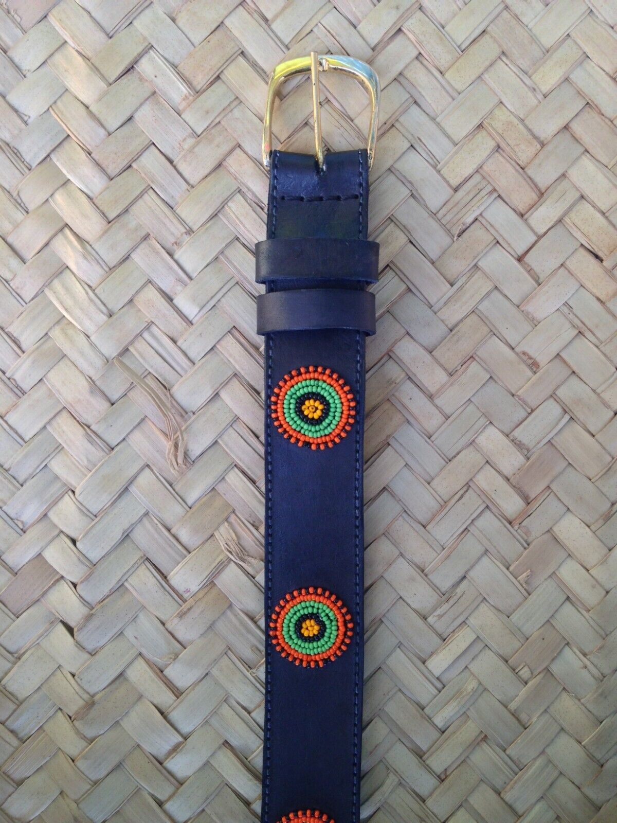 Handcrafted Maasai Belt - Colorful Circles
