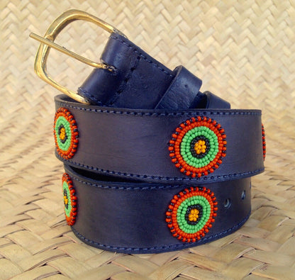 Handcrafted Maasai Belt - Colorful Circles