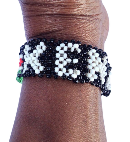Bracelet Beaded Kenyan Flag Text