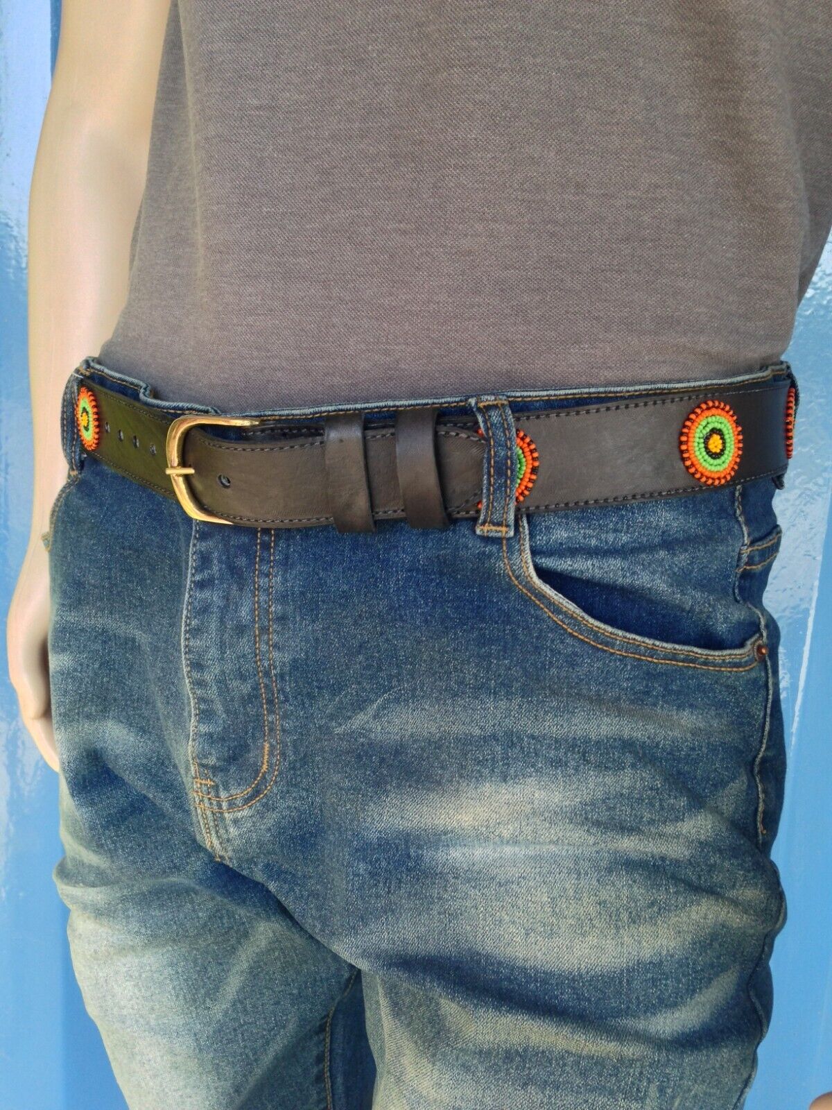 Handcrafted Maasai Belt - Colorful Circles
