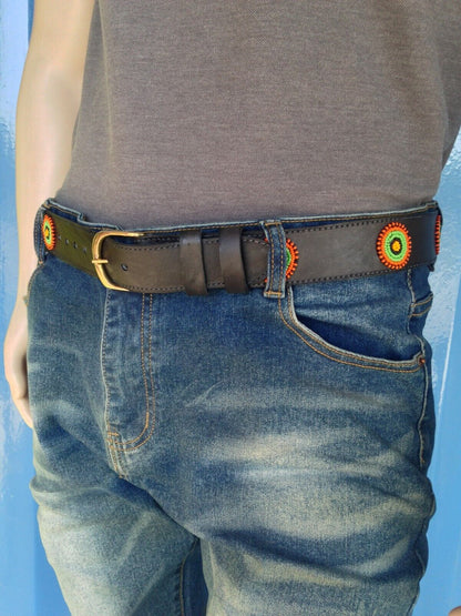 Handcrafted Maasai Belt - Colorful Circles