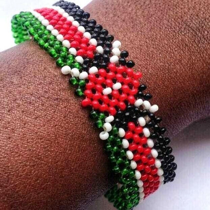 Bracelet Beaded Kenyan Flag