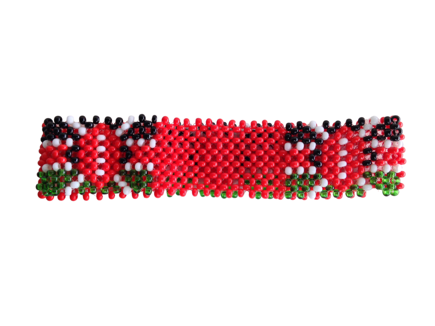 Bracelet Beaded Kenyan Flag  8" Red