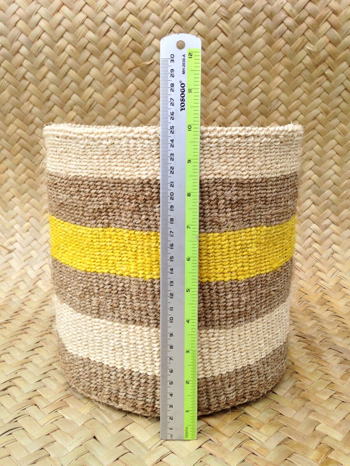 Sisal Storage Planter 10.5 in/27 cm Multicolored