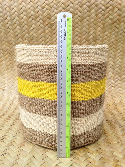 Sisal Storage Planter 10.5 in/27 cm Multicolored