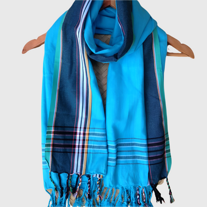Kikoi Scarf Blue