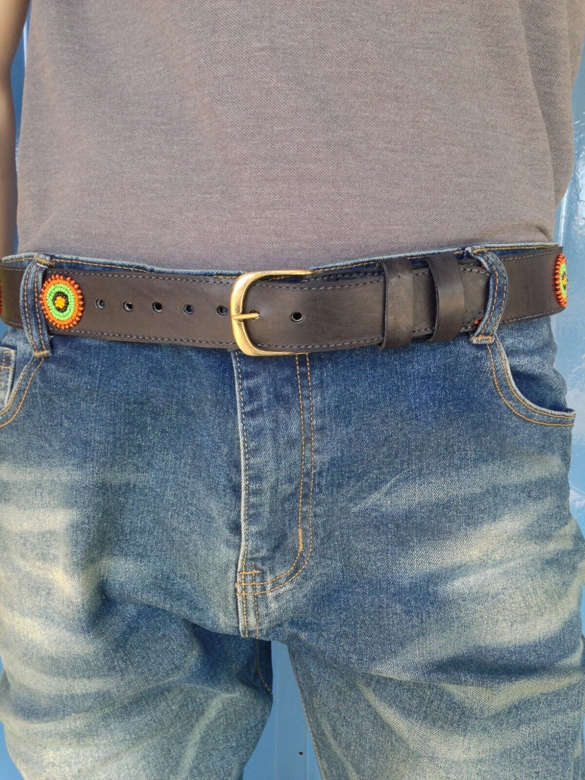 Handcrafted Maasai Belt - Colorful Circles