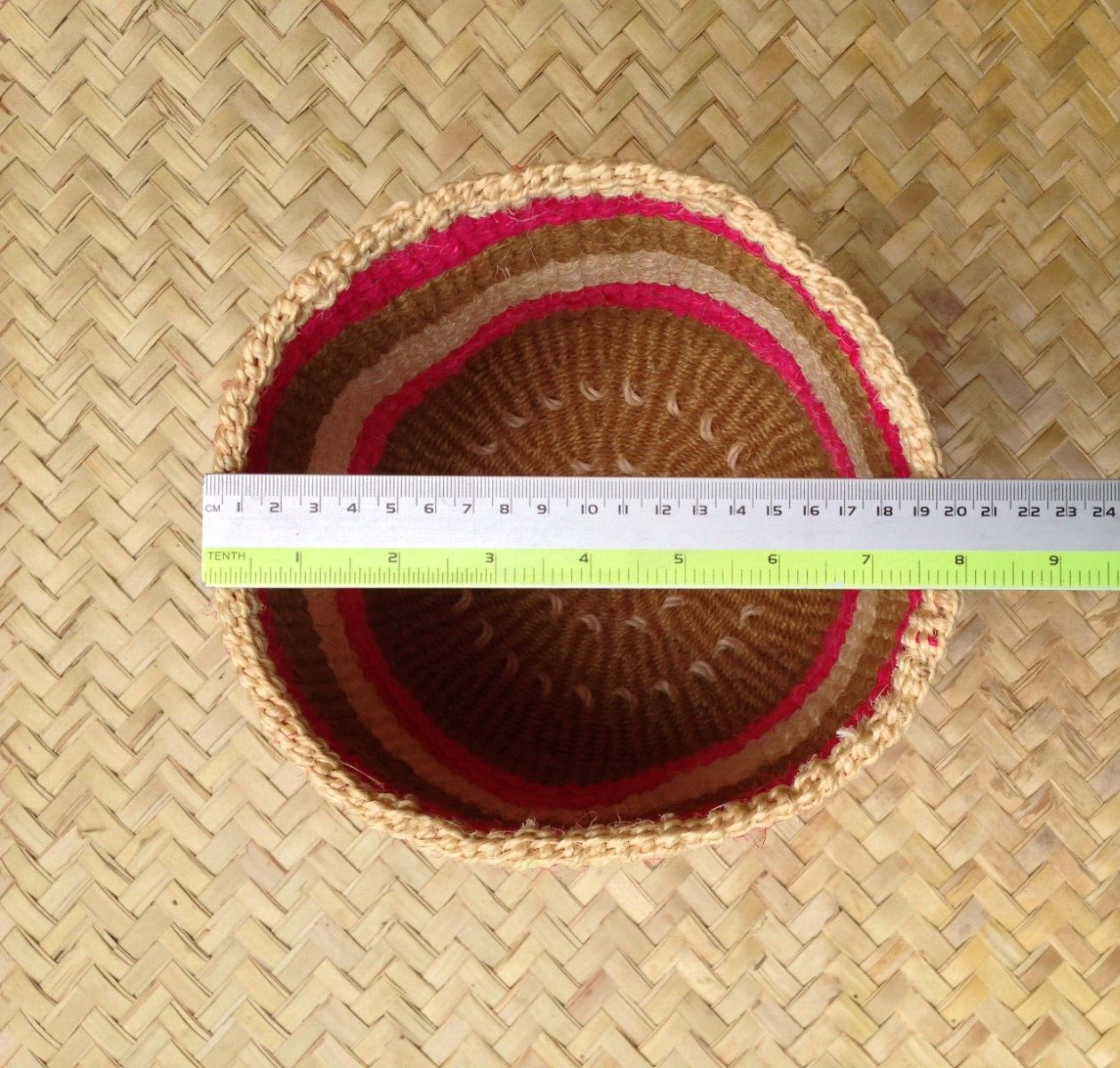 Sisal Storage Planter 8 in /20.3 cm Pink