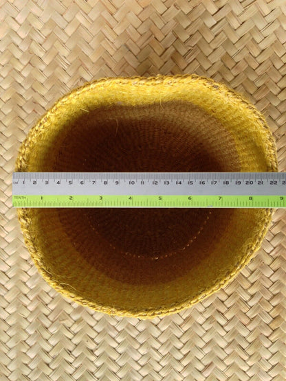 Sisal Storage Planter 8 in /20.3 cm Brown Yellow