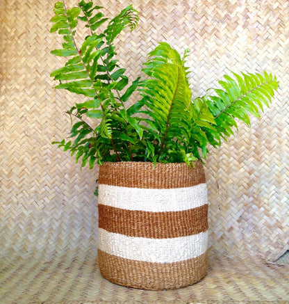 Sisal Storage Planter 10.5 in/27 cm Brown