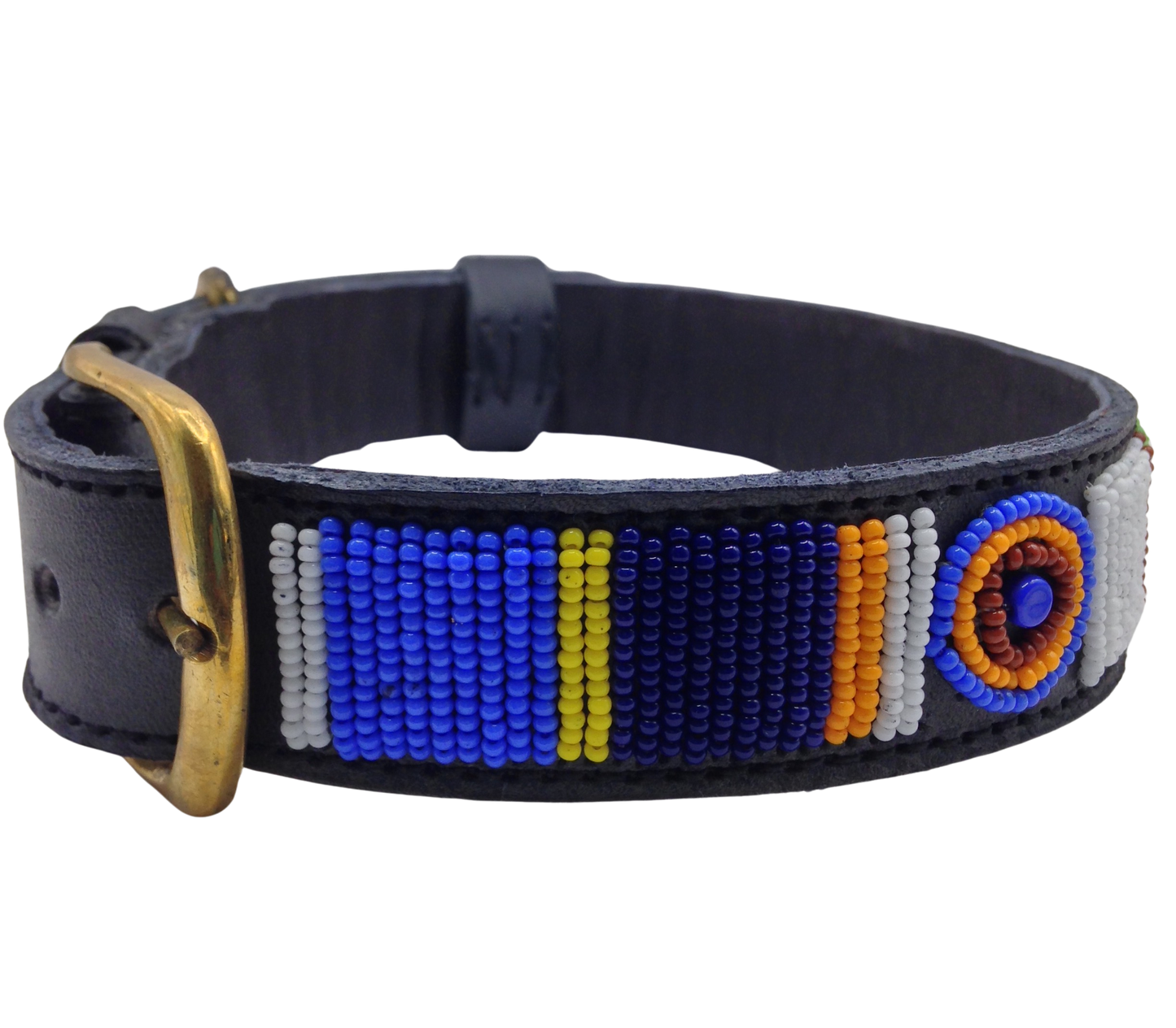 Handcrafted Maasai Dog Collar - Colorful Geometric