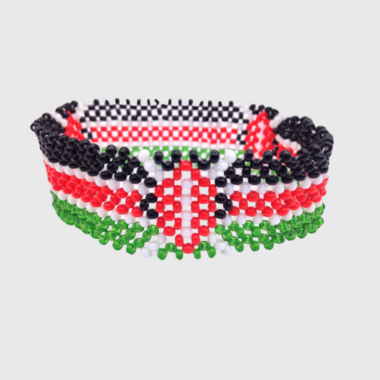 Bracelet Beaded Kenyan Flag