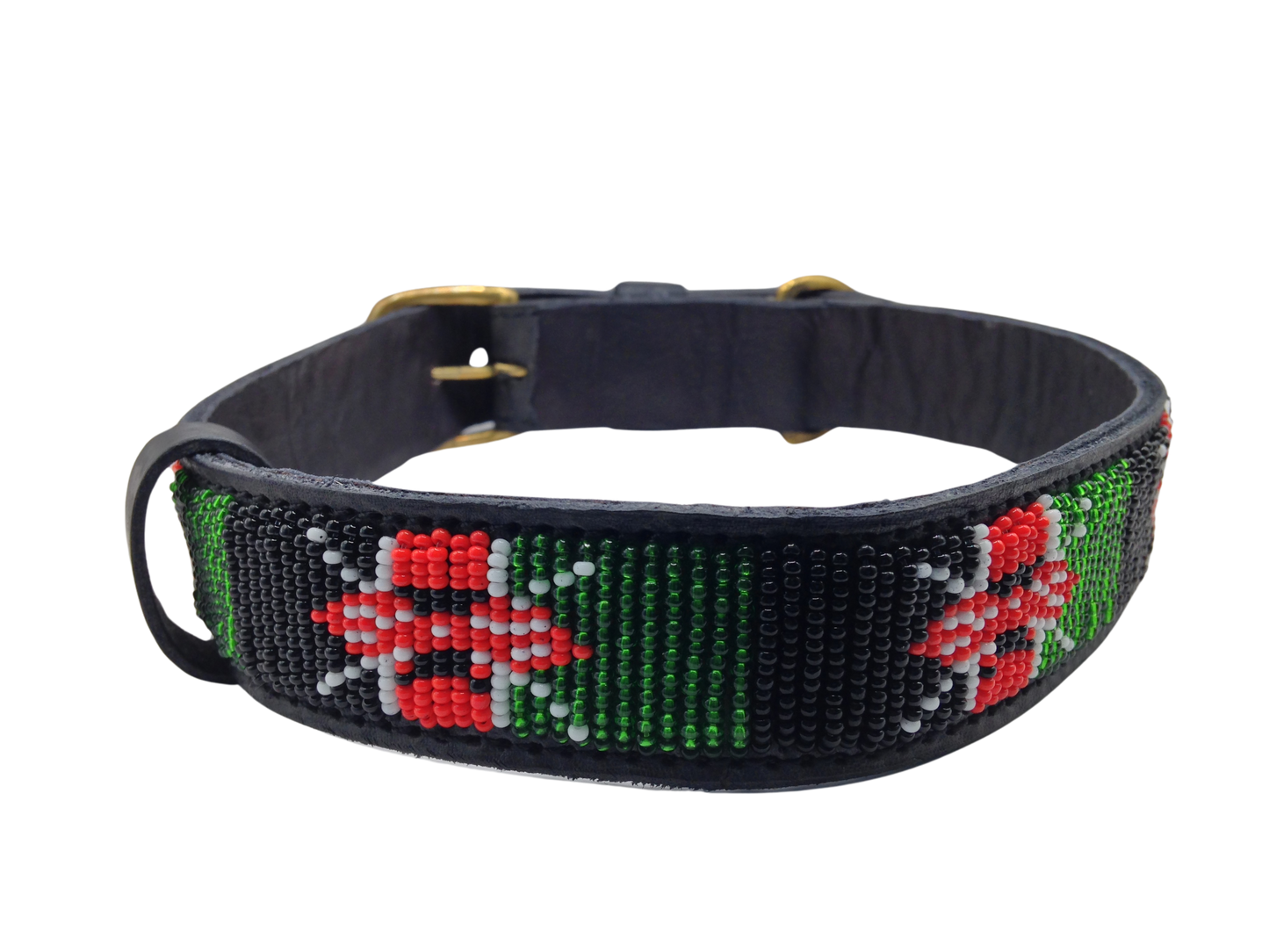 Handcrafted Maasai Dog Collar - Kenya Flag