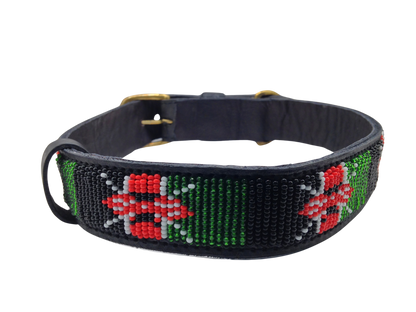 Handcrafted Maasai Dog Collar - Kenya Flag