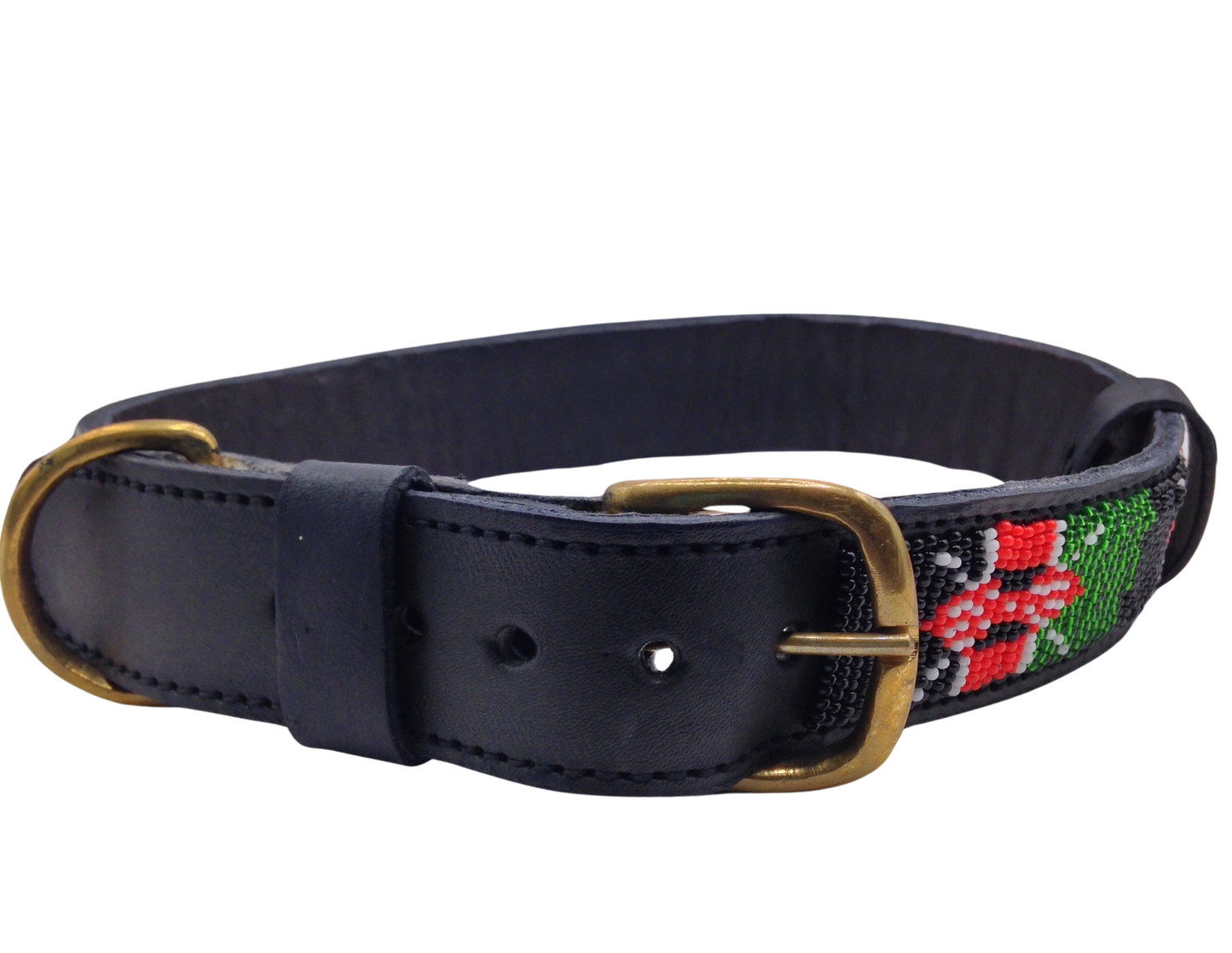 Handcrafted Maasai Dog Collar - Kenya Flag