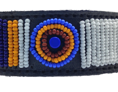 Handcrafted Maasai Dog Collar - Colorful Geometric
