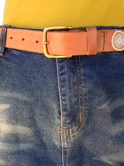 Handcrafted Maasai Belt - White Circles