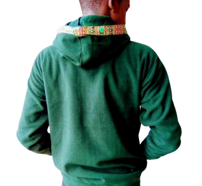 Hoodie Dashiki Fleece Green