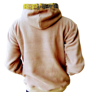 Hoodie Dashiki Fleece Beige