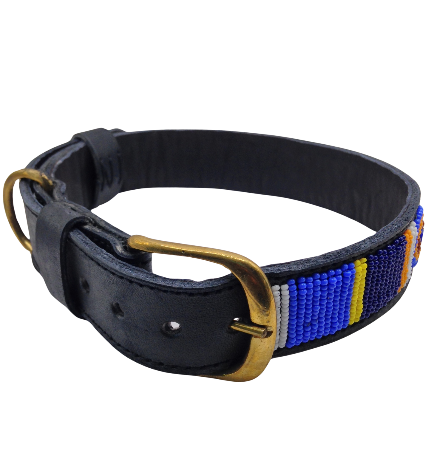 Handcrafted Maasai Dog Collar - Colorful Geometric