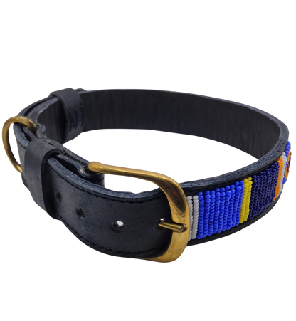 Handcrafted Maasai Dog Collar - Colorful Geometric