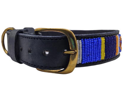 Handcrafted Maasai Dog Collar - Colorful Geometric