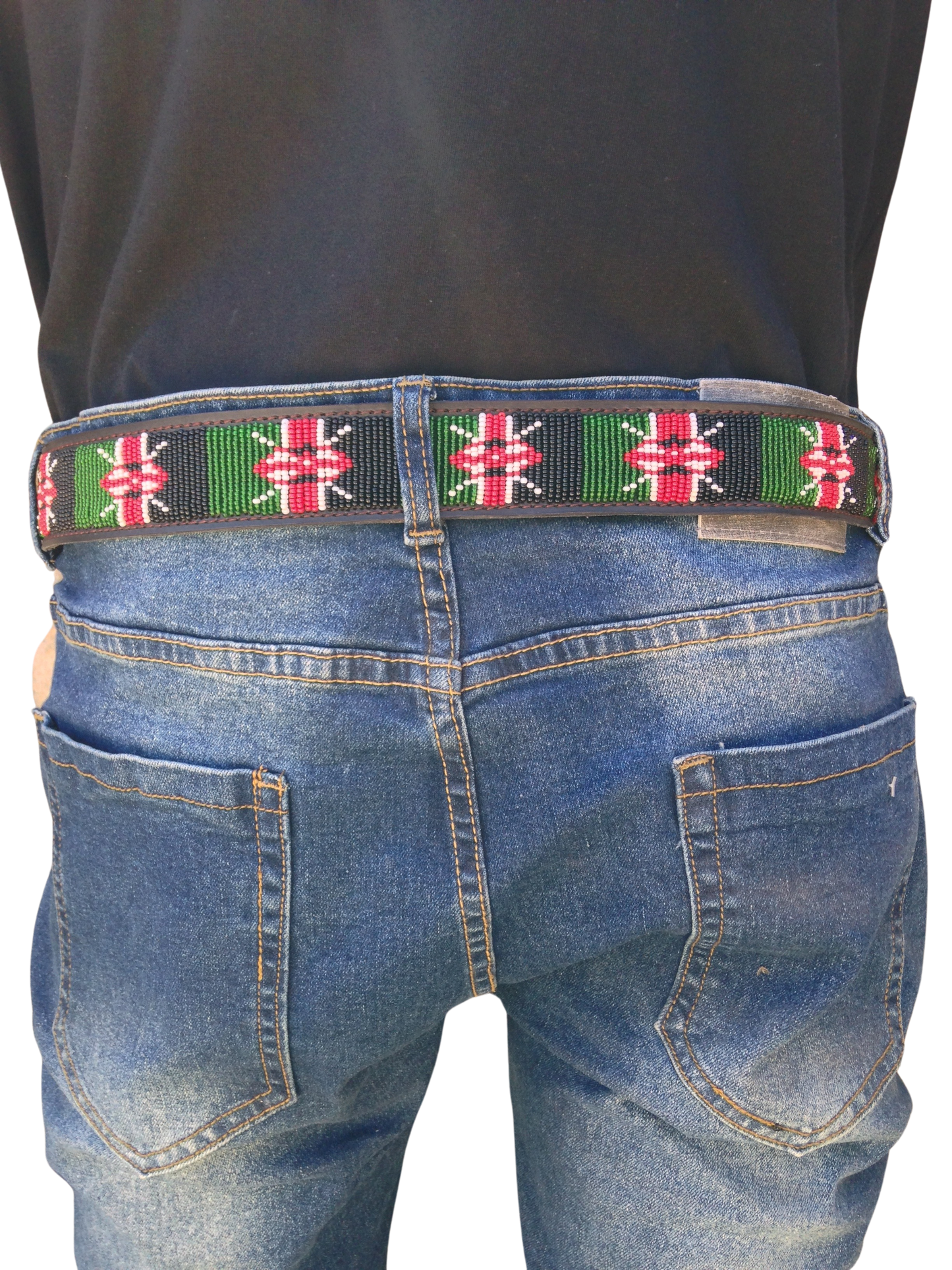 Handcrafted Maasai Belt - Kenya Flag