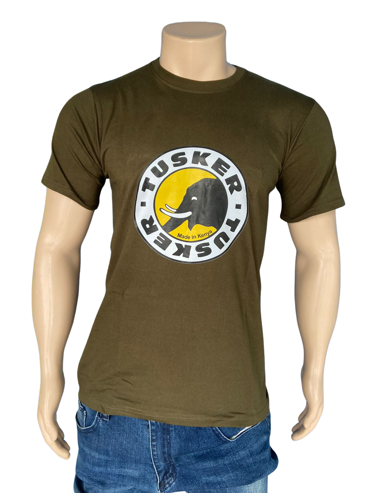 T-shirt Tusker Beer Khaki Green