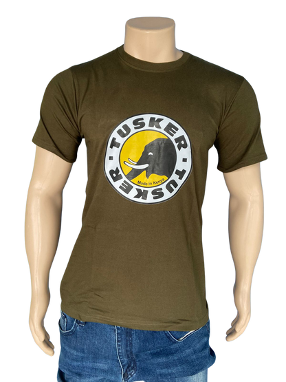 T-shirt Tusker Beer Khaki Green