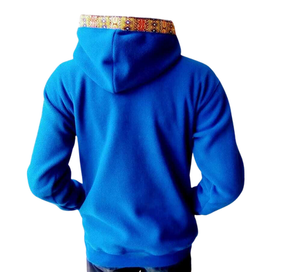 Hoodie Dashiki Fleece Blue