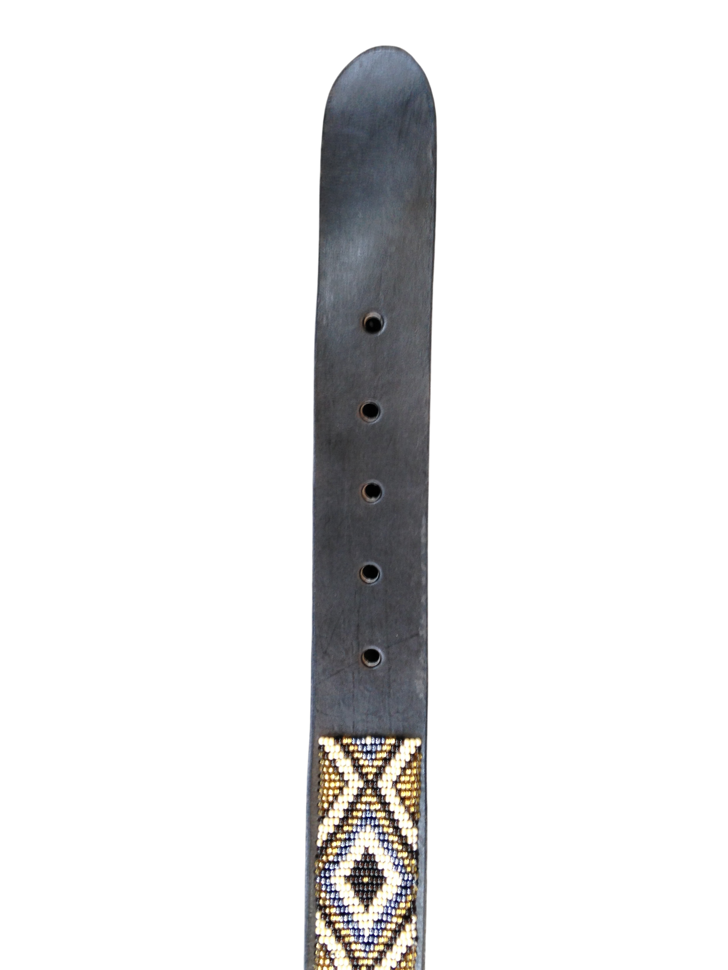 Handcrafted Maasai Belt - Gold Silver Geometric