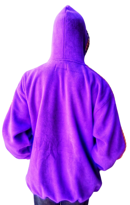 Hoodie Dashiki Fleece Purple