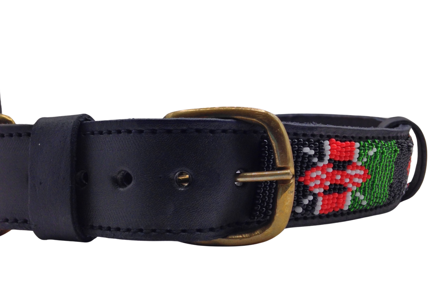 Handcrafted Maasai Dog Collar - Kenya Flag