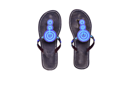 Sandals Blue Slip On