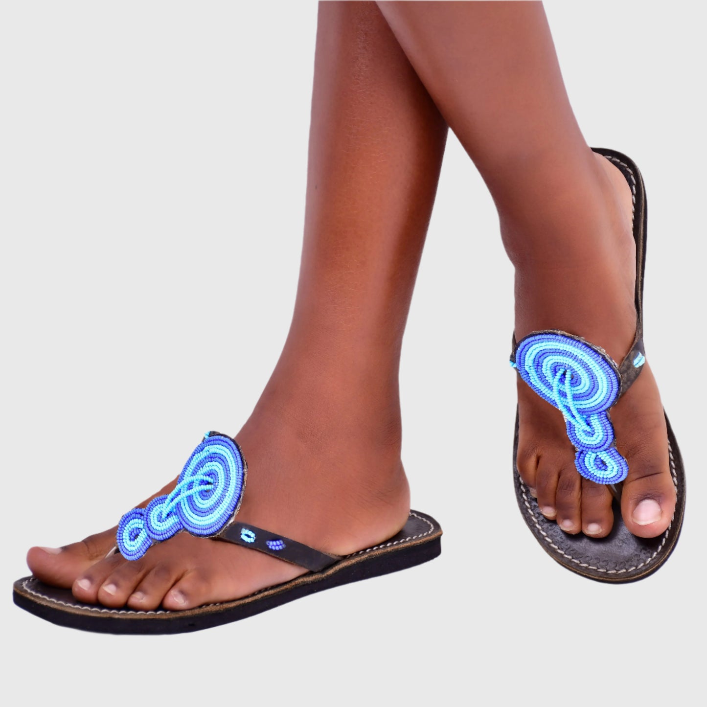 Sandals Blue Slip On